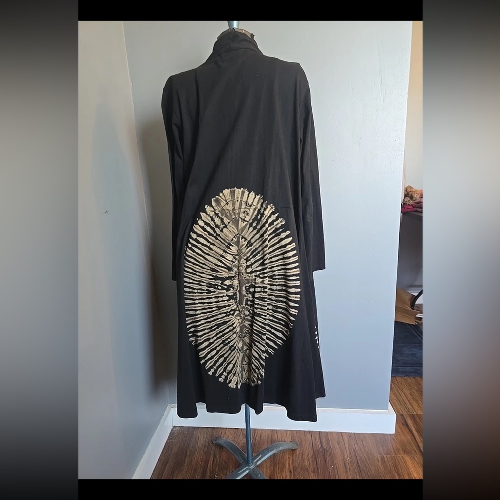 Kathmandu Imports Tie Dye Black Open Front Duster - Picture 3 of 11